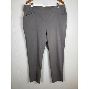 Chico's Perfect‎ Stretch Pull on Slim Leg Gray Ankle Pants Size 3 Short  XL/16